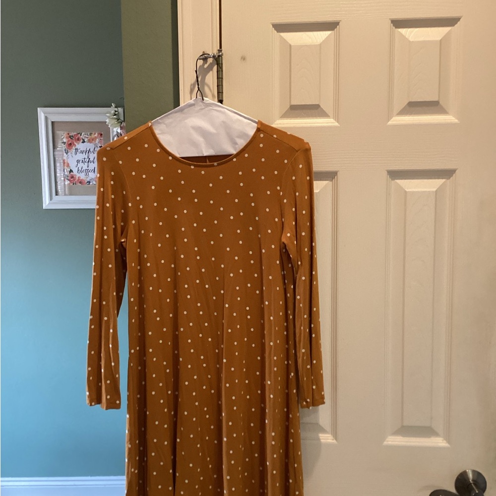 Old Navy Mustard Polka Dot Dress
